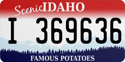 ID license plate I369636