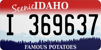 ID license plate I369637