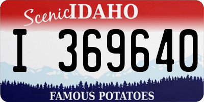 ID license plate I369640