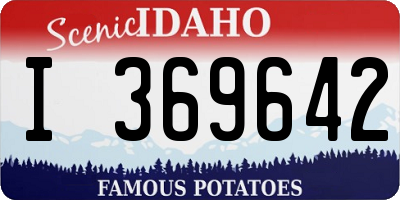 ID license plate I369642