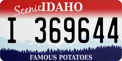 ID license plate I369644
