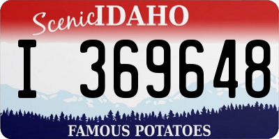 ID license plate I369648