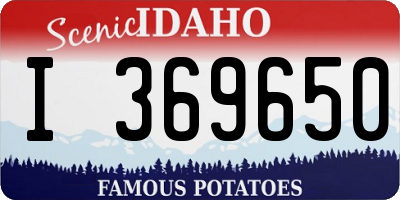 ID license plate I369650