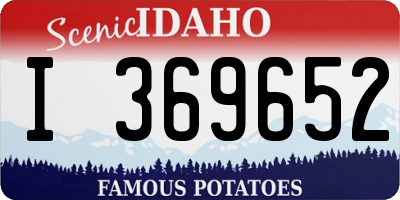 ID license plate I369652