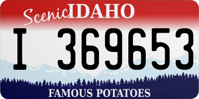 ID license plate I369653
