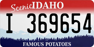 ID license plate I369654