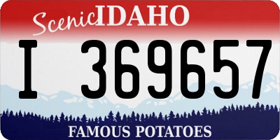 ID license plate I369657