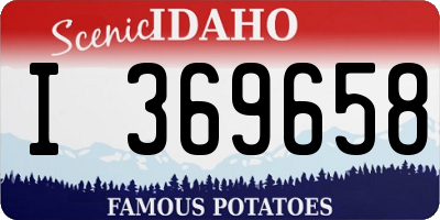 ID license plate I369658