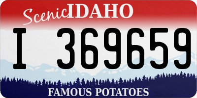 ID license plate I369659