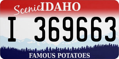 ID license plate I369663