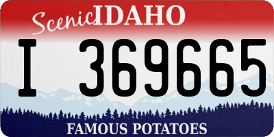 ID license plate I369665