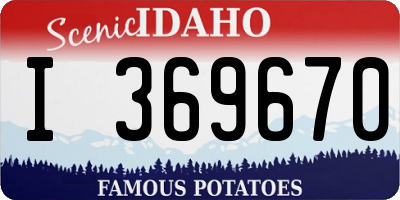 ID license plate I369670
