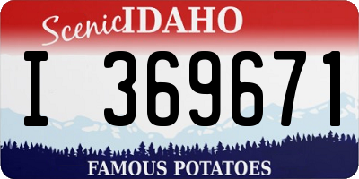 ID license plate I369671