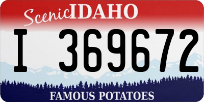 ID license plate I369672