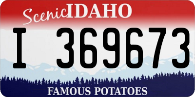 ID license plate I369673