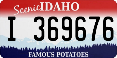 ID license plate I369676
