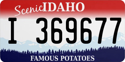 ID license plate I369677