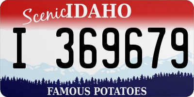ID license plate I369679