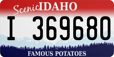 ID license plate I369680