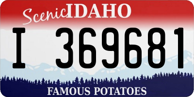 ID license plate I369681