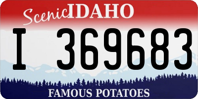 ID license plate I369683