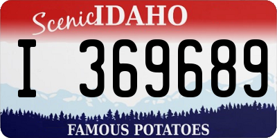 ID license plate I369689