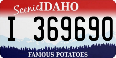 ID license plate I369690