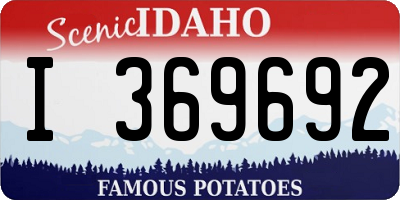ID license plate I369692