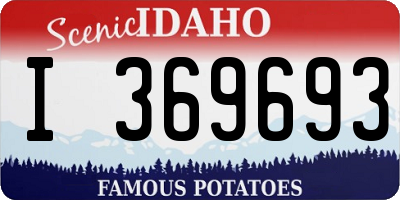 ID license plate I369693
