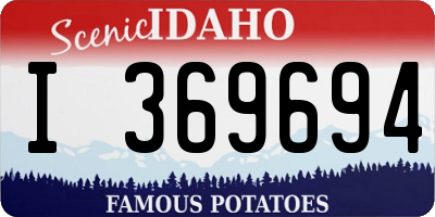 ID license plate I369694