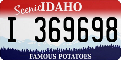 ID license plate I369698