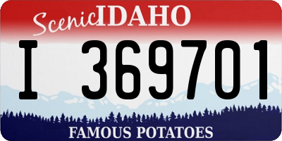 ID license plate I369701