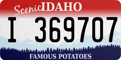 ID license plate I369707