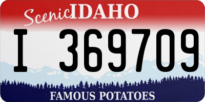 ID license plate I369709