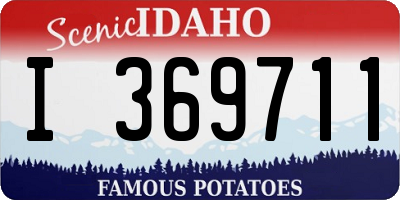 ID license plate I369711