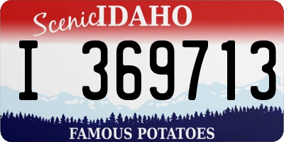 ID license plate I369713
