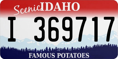 ID license plate I369717