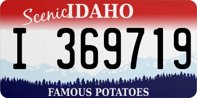 ID license plate I369719