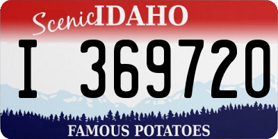 ID license plate I369720