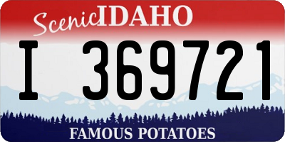 ID license plate I369721