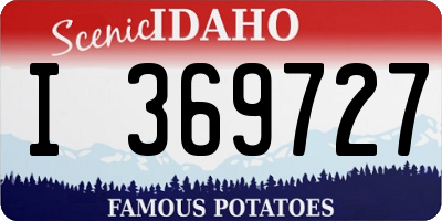 ID license plate I369727