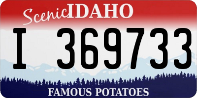 ID license plate I369733