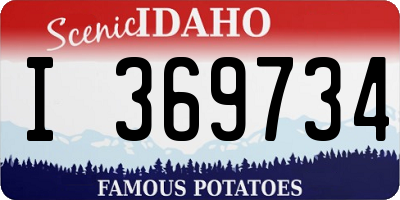 ID license plate I369734