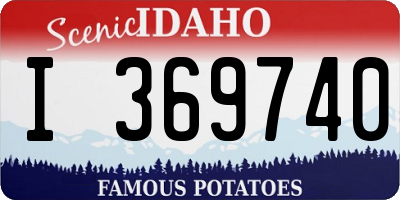 ID license plate I369740