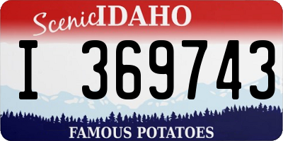 ID license plate I369743