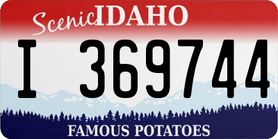 ID license plate I369744
