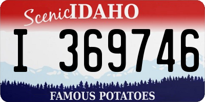 ID license plate I369746