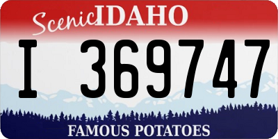 ID license plate I369747
