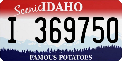 ID license plate I369750