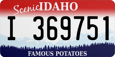 ID license plate I369751